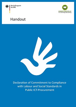 Handout - Declaration of Commitment to Compliance with Labour and Social Standards in Public ICT-Procurement 